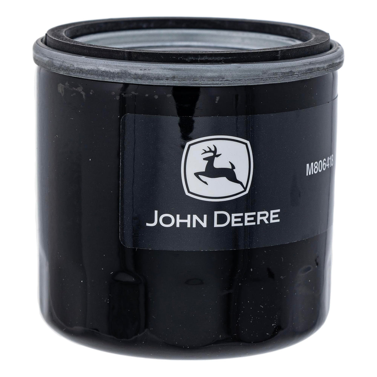 John Deere M806418 oil filter top view for accurate replacement matching