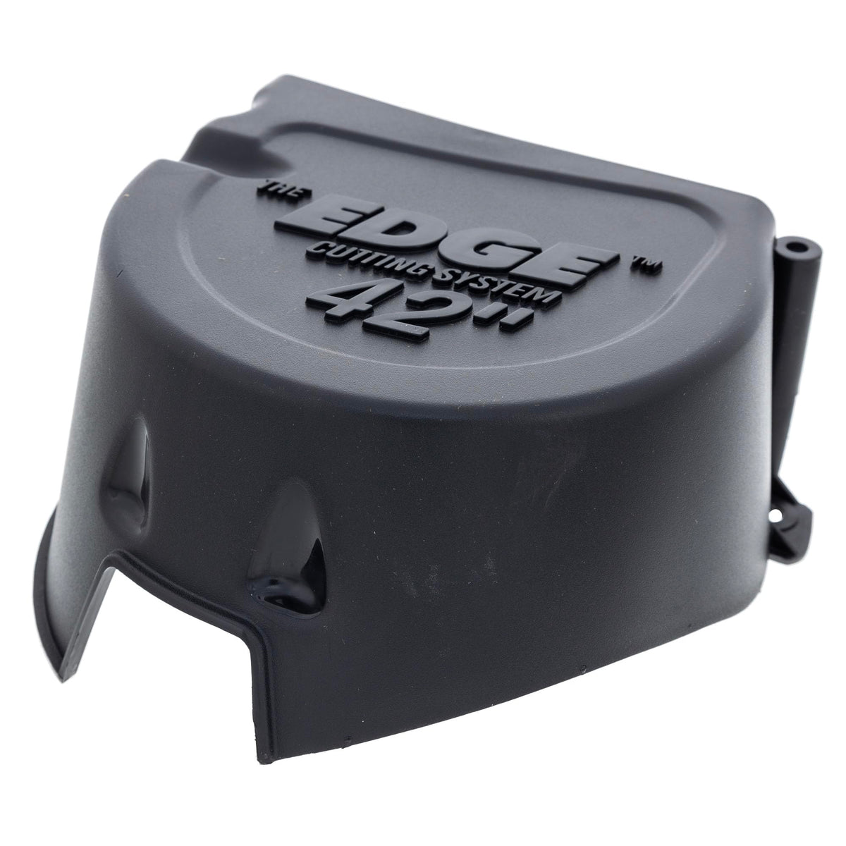 John Deere shield front view, OEM part, ideal for durable mower deck protection.