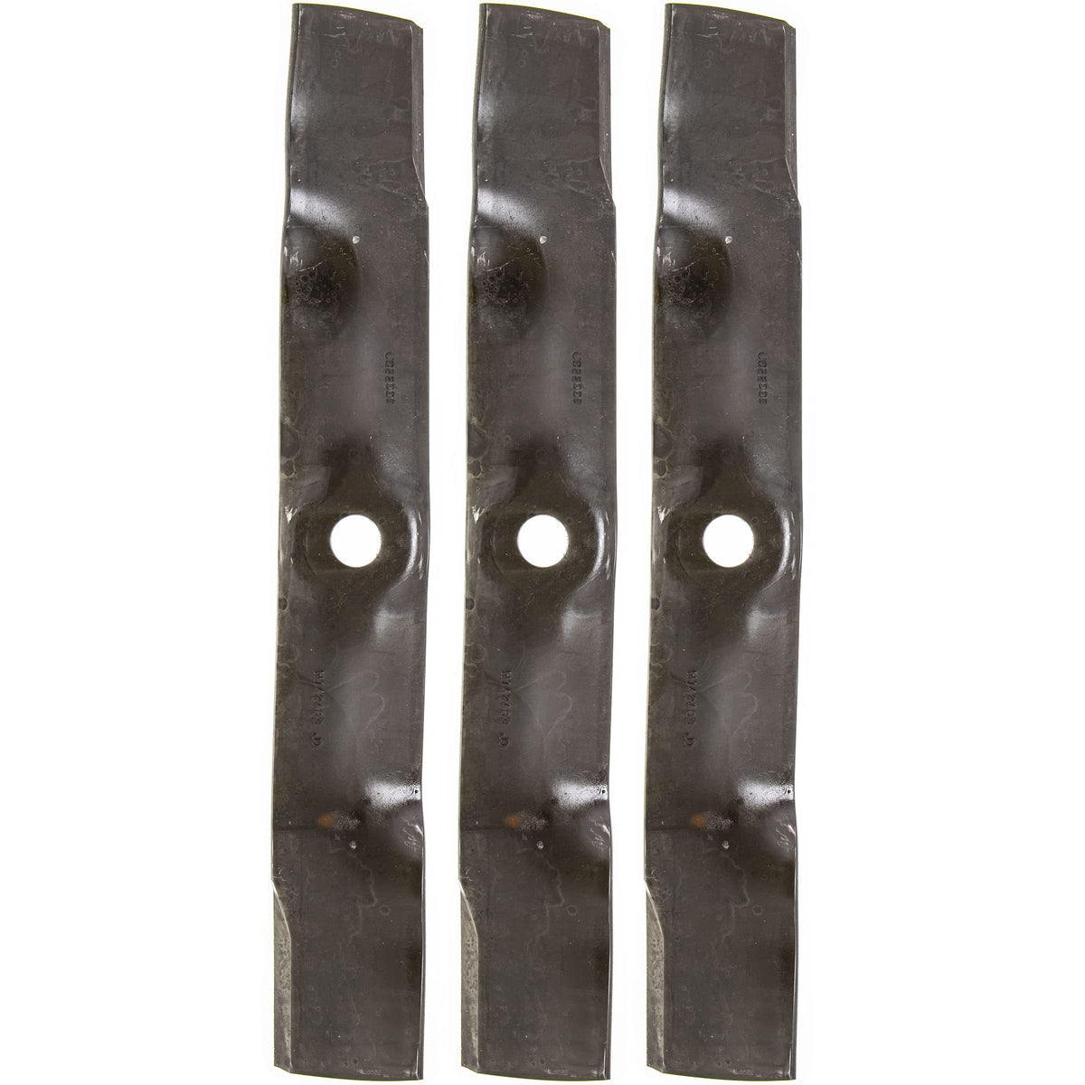 John Deere UC22009 blades front view, OEM quality for reliable mowing.