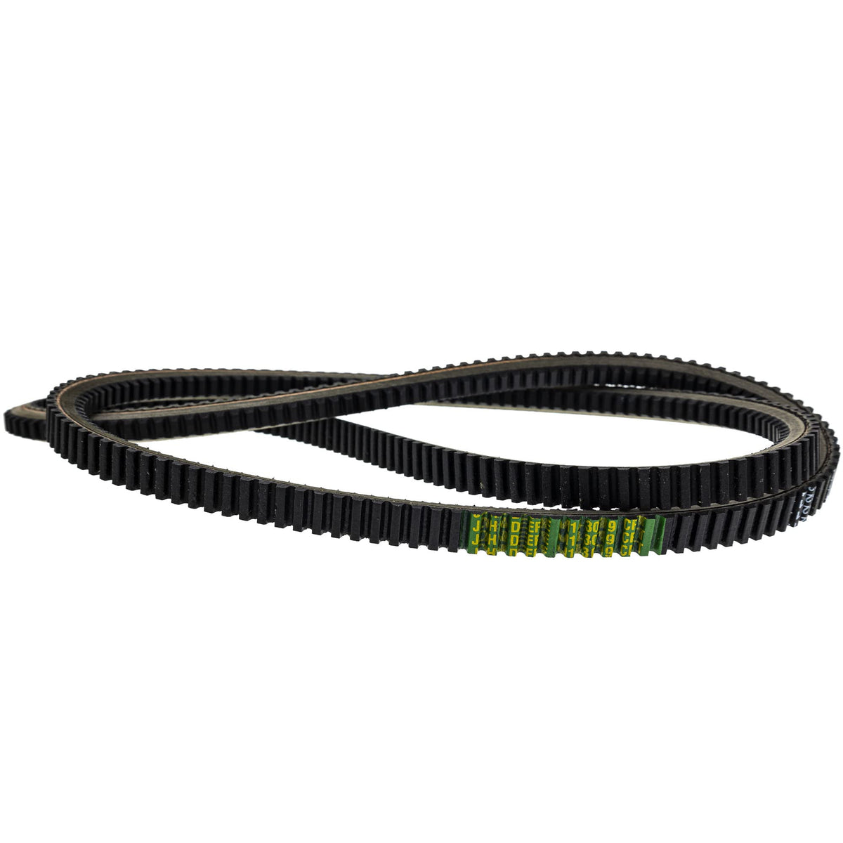 John Deere M143019 V-belt durability closeup showing strong material for long wear