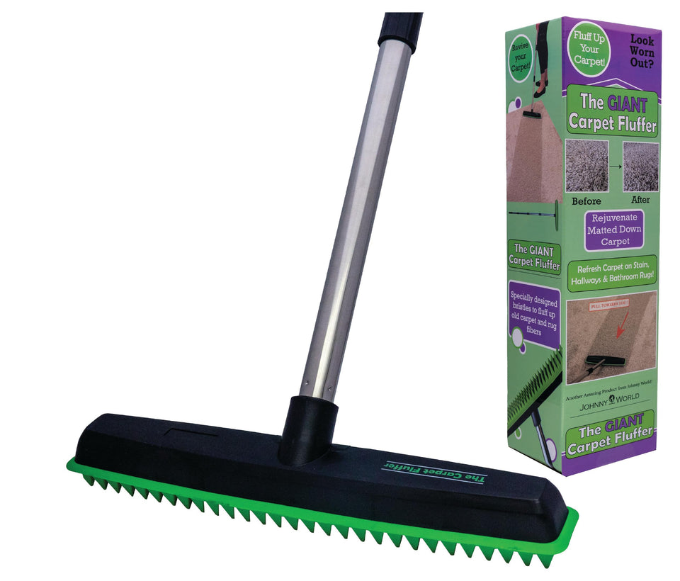 Johnny World Giant Carpet Fluffer 13-inch rake freshens plush rugs quickly