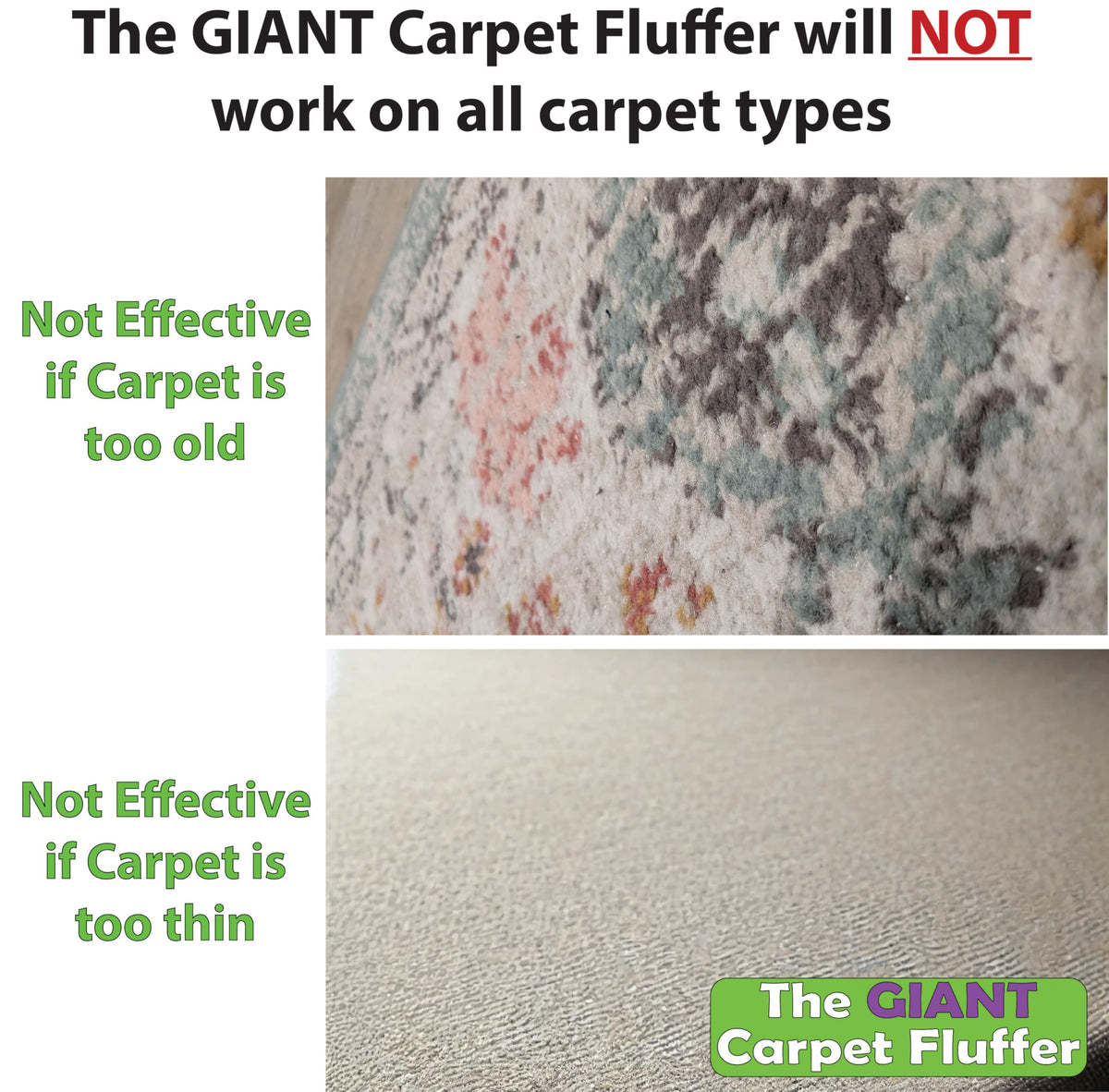 Johnny World Giant Carpet Fluffer durable construction for long-term use