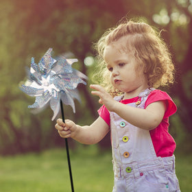 JOHOUSE 12-piece pinwheel set adds playful decor and practical function.