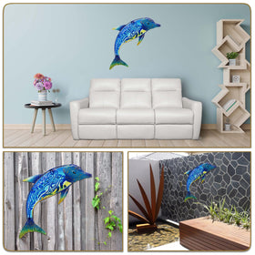 John's Studio easy-hang dolphin with back hook for quick outdoor setup.