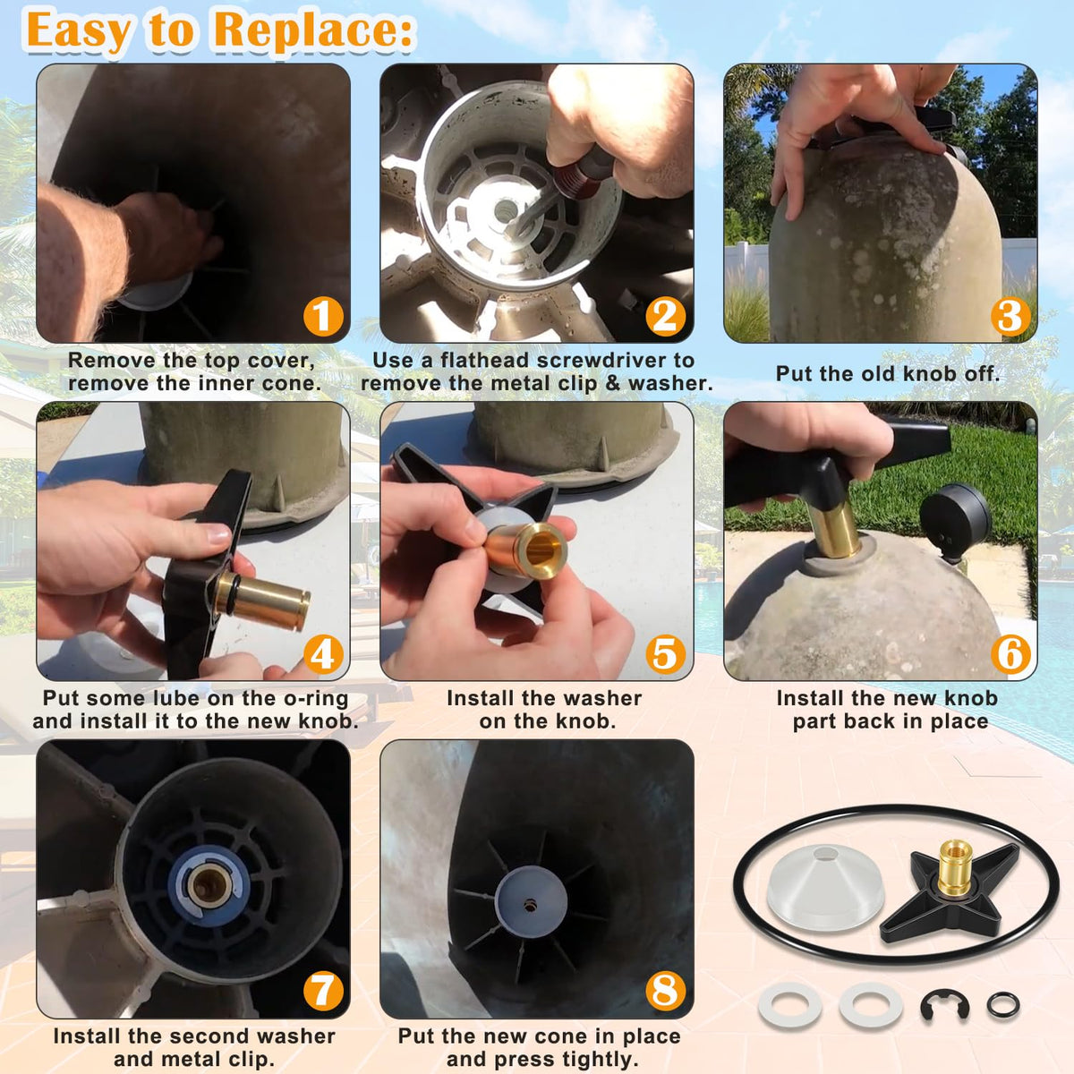 Johntruck CX900G guide cone and O-ring included