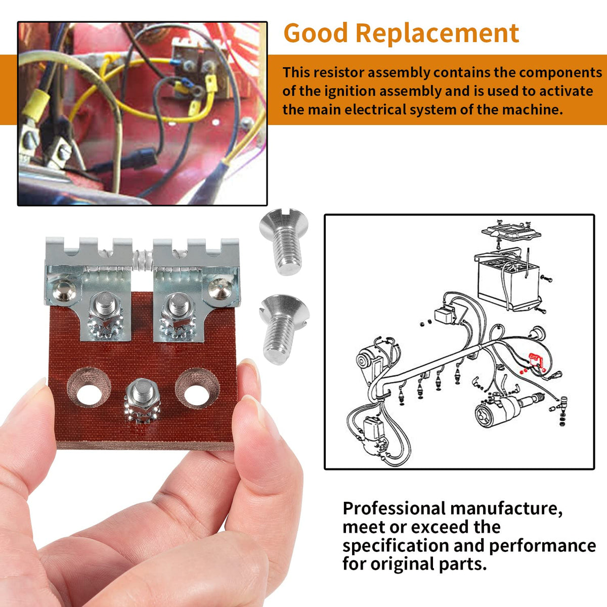 johntruck ignition resistor screws pack included for quick installation