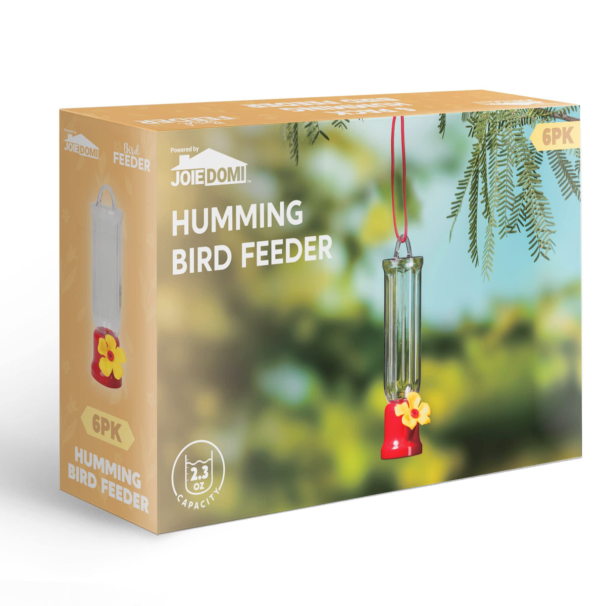 Compact six-pack creates a lightweight, space-saving backyard bird sanctuary.