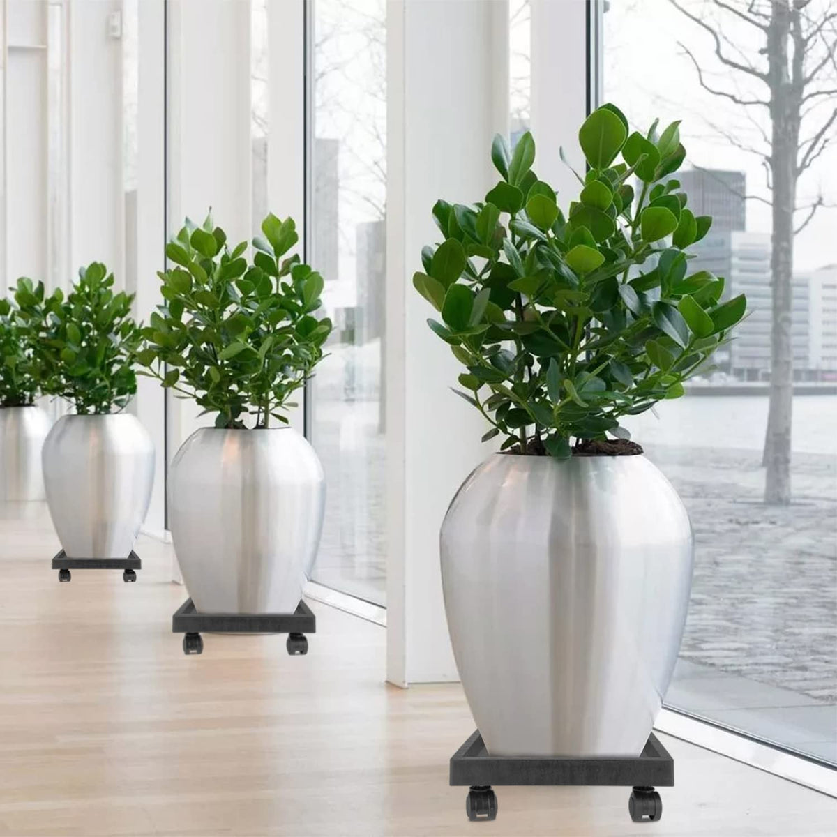 JOIKIT indoor-outdoor use square caddy shows versatile placement options