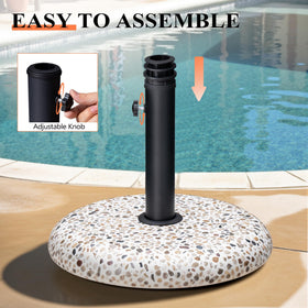 JOINHOM base cap sizes accommodate common poles for flexible umbrella fitting.