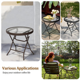 JOINHOM 50-pound capacity glass top side table for versatile use.