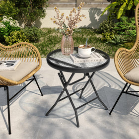 JOINHOM Outdoor Side Table ready for poolside setup and outdoor use.