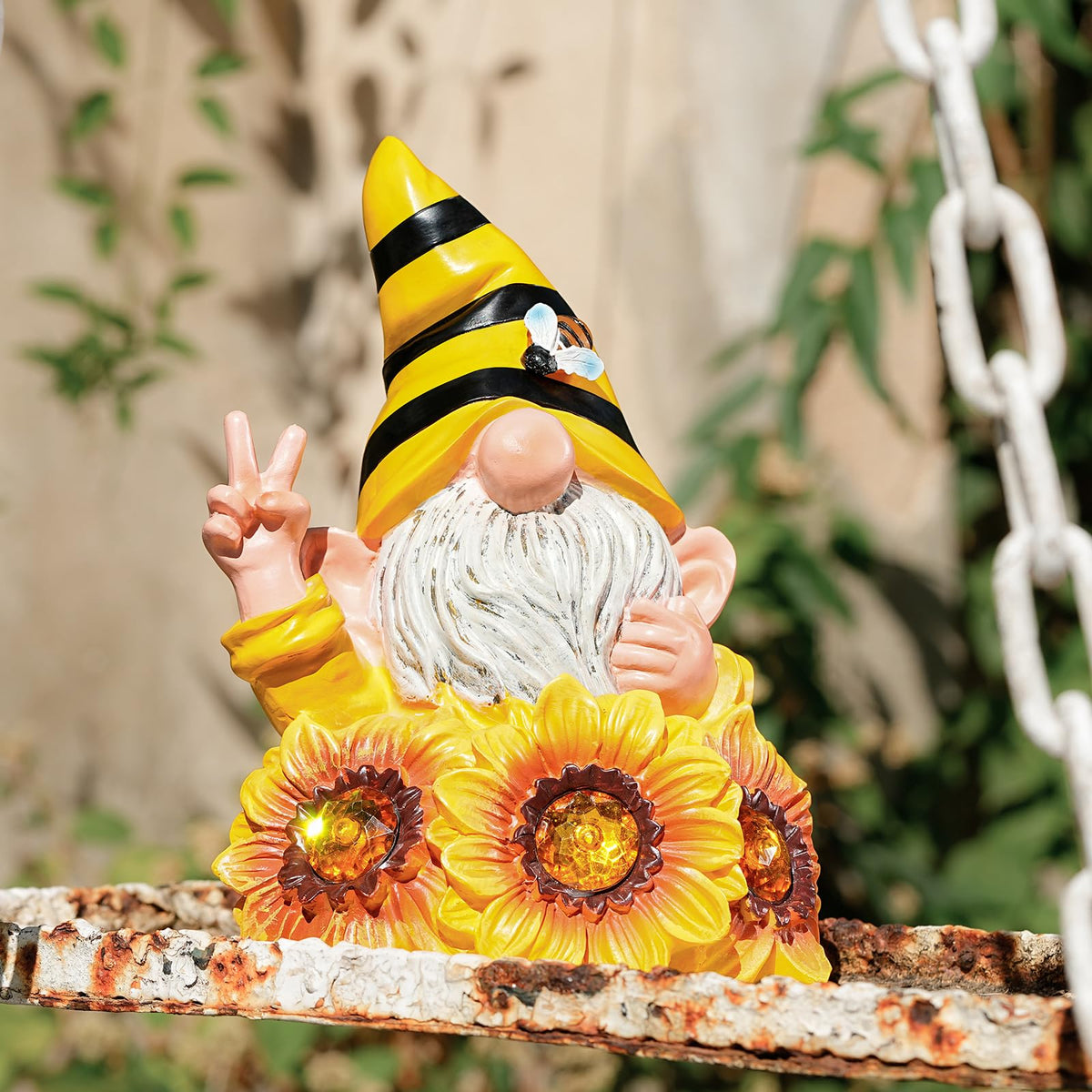 Joint Honglin solar light gnome patio lights evenings with gentle glow