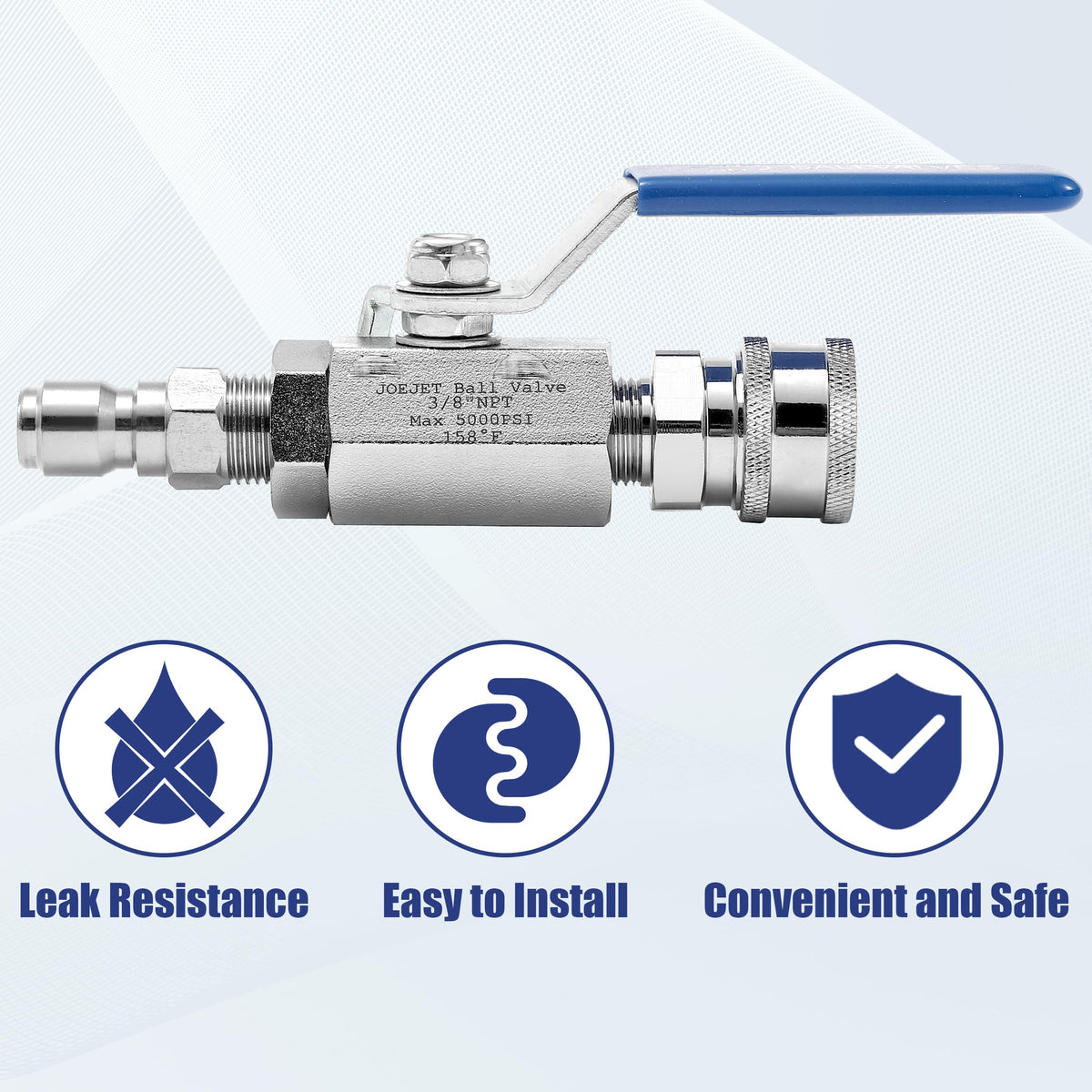JOEJET valve-handle upgrade highlighting ergonomic grip for easier operation
