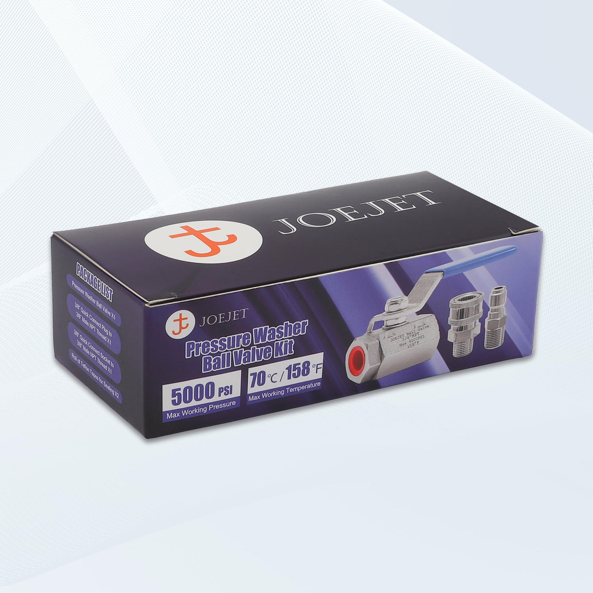 JOEJET user-ready installation scene with teflon tape tip for leak prevention