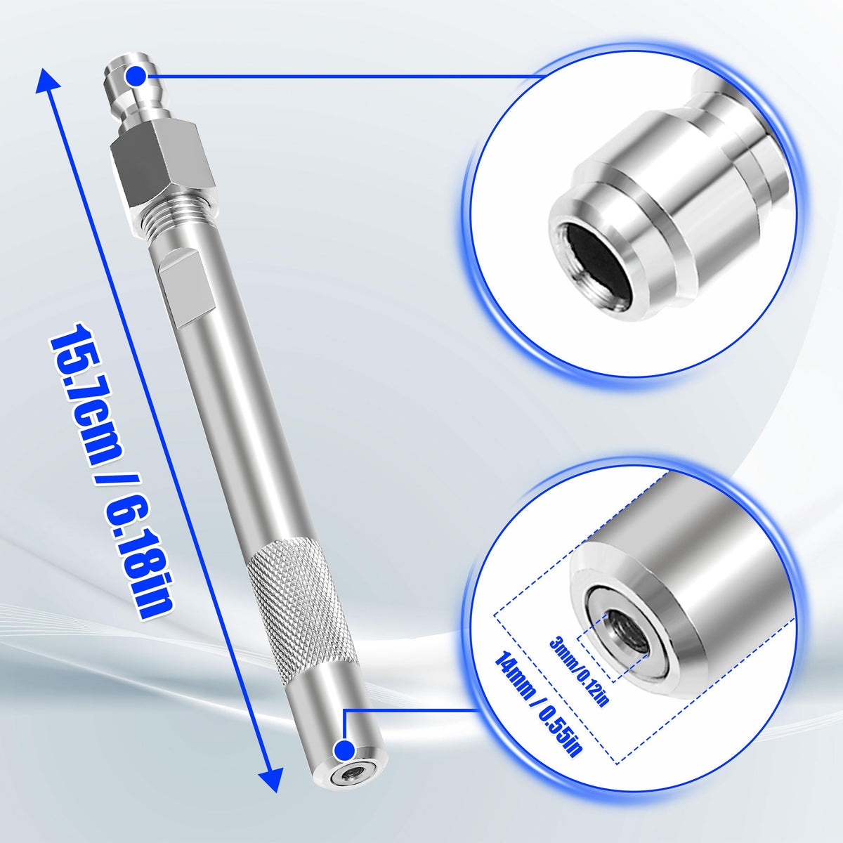 JOEJET stainless steel nozzle body resists corrosion during cleaning