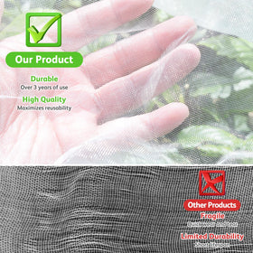 JOJOLEE drawstring-adjustable net provides a snug fit for various plants.