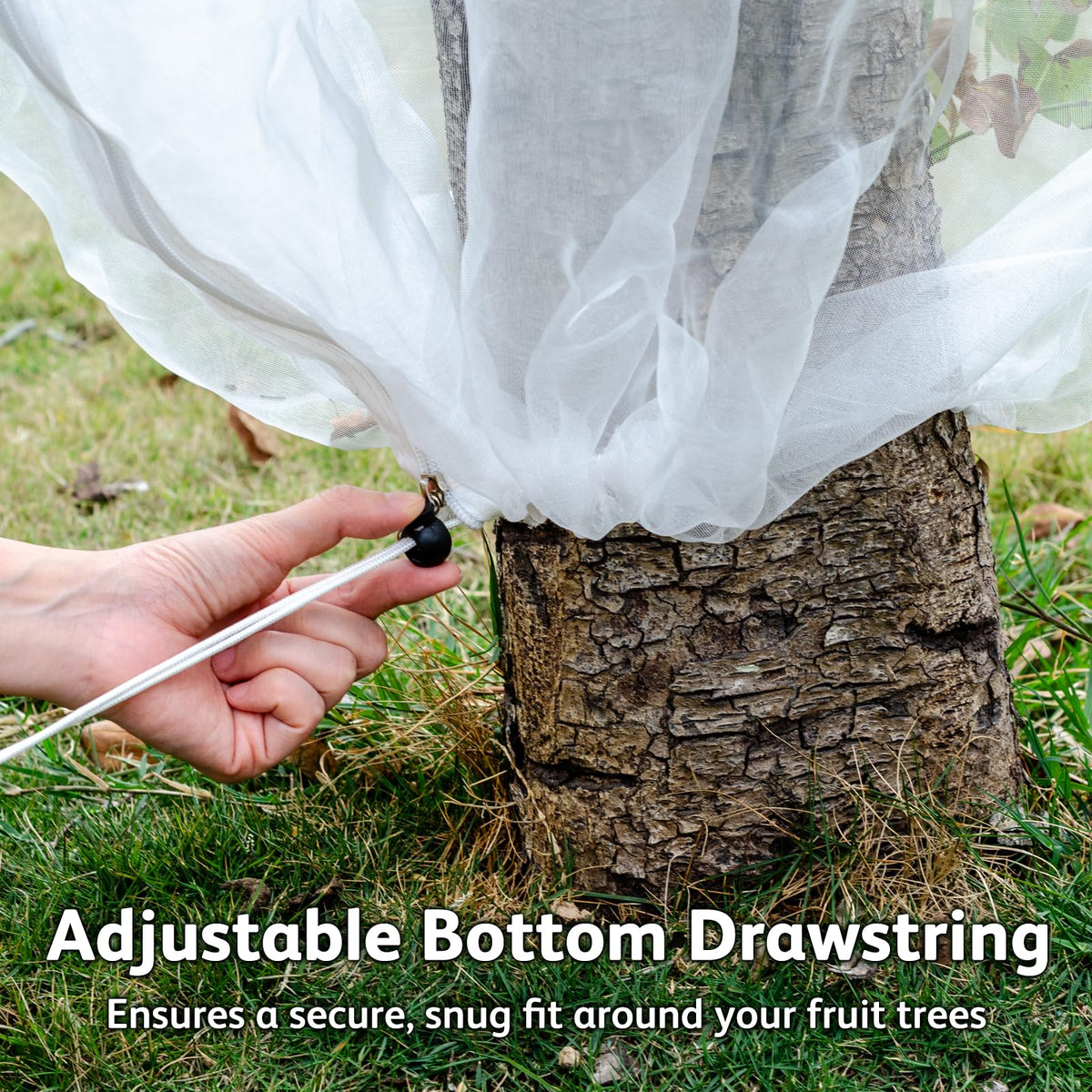 JOJOLEE transparent netting helps monitor plant growth while keeping pests at bay.
