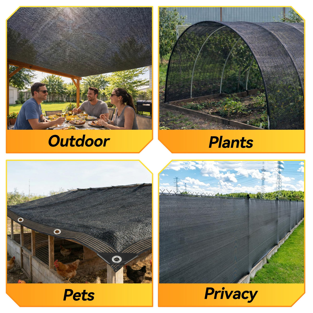 JOJOLEE shade net on patio creates a comfortable outdoor seating area