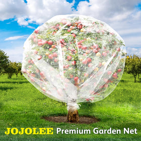 JOJOLEE netting is easy to install and adjust around garden crops.
