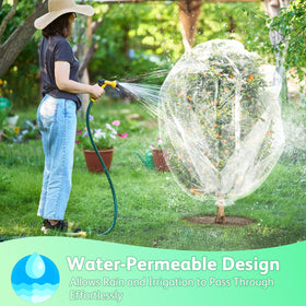 JOJOLEE wide-application mesh protects fruit trees, tomatoes, and flowers from pests.