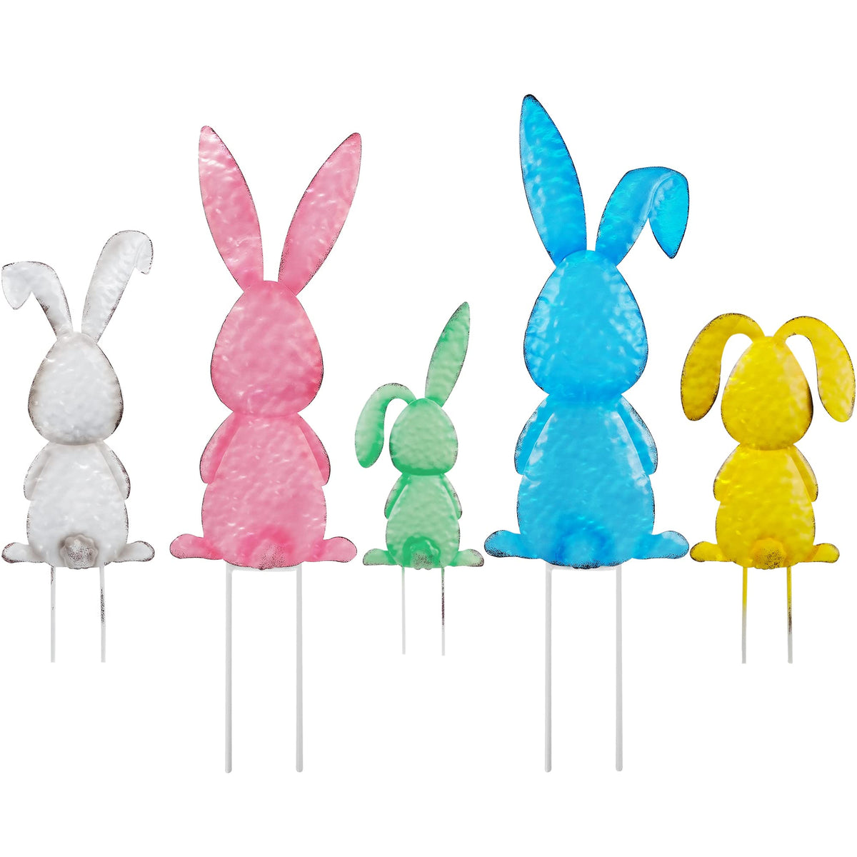 Joliyoou Easter Yard Sign finished bunny stakes brighten outdoor display