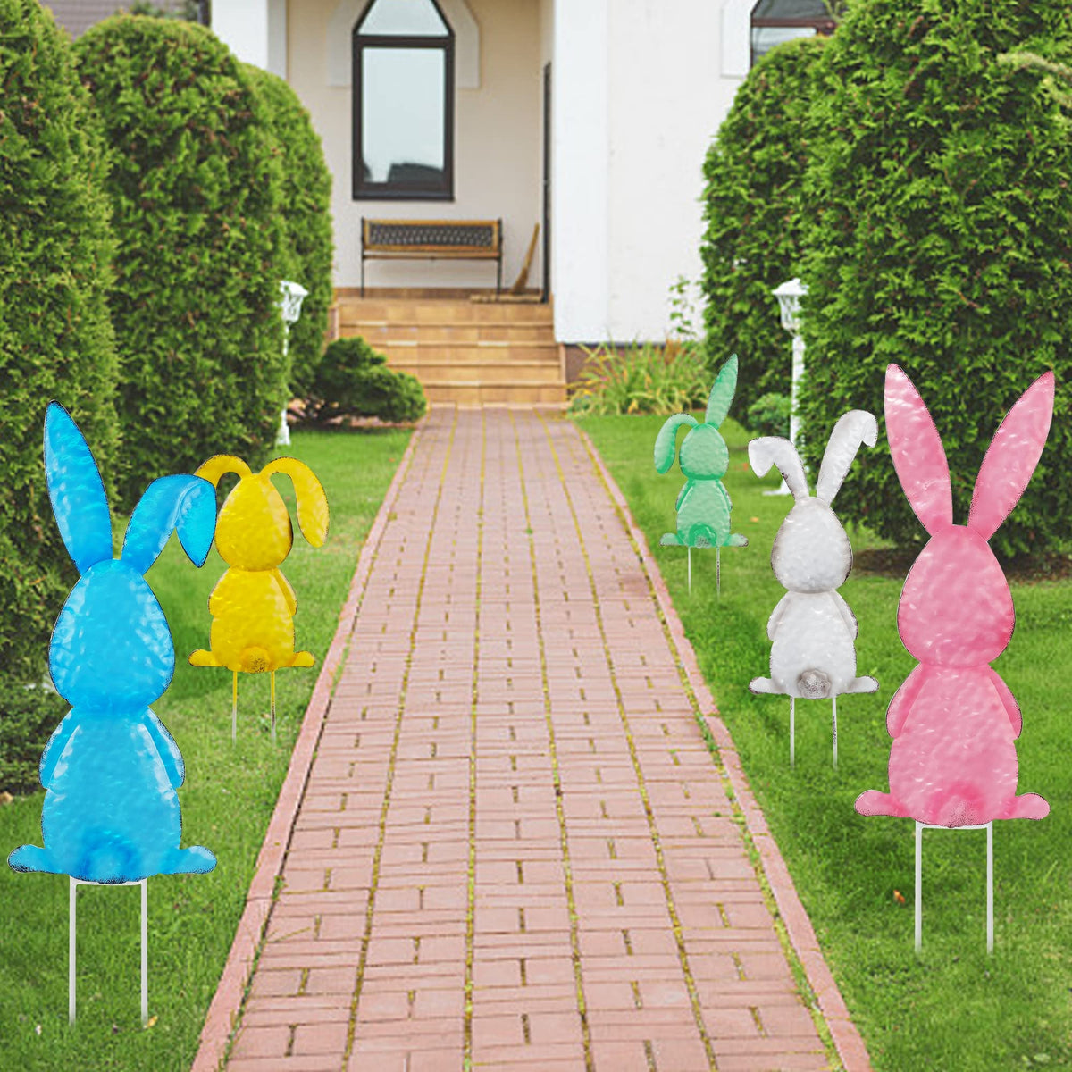 Joliyoou Easter Yard Sign vintage edge design adds rustic charm