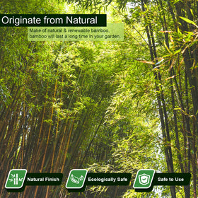 Jollybower heavy-duty bamboo stake 4ft with smooth surface