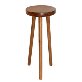JOLLYMER teak stand used as a small table beside seating