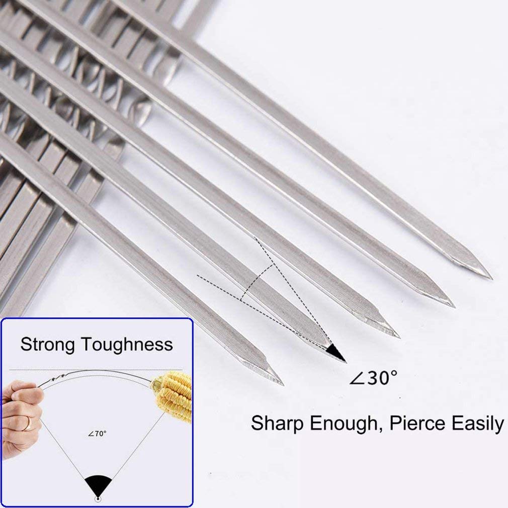JOMVERL easy-clean stainless steel skewers reuse after washing.
