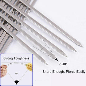 JOMVERL easy-clean stainless steel skewers reuse after washing.