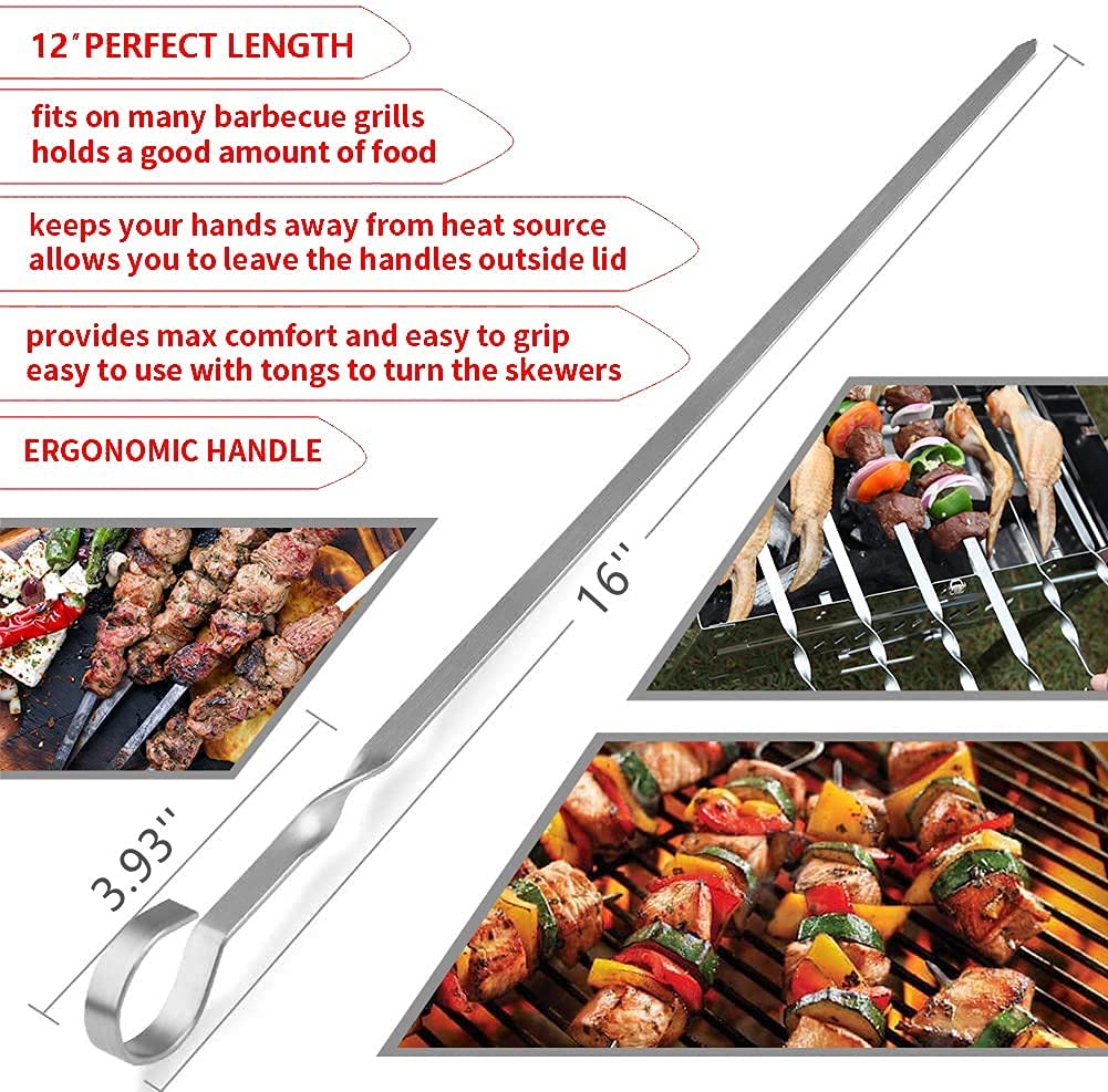 JOMVERL flat blade tip design helps food stay secure while turning.