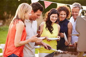 JOMVERL long handles keep hands away from heat during grilling.