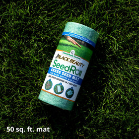SeedRoll covers 50 sq ft with seed, fertilizer, and mulch in one pass.