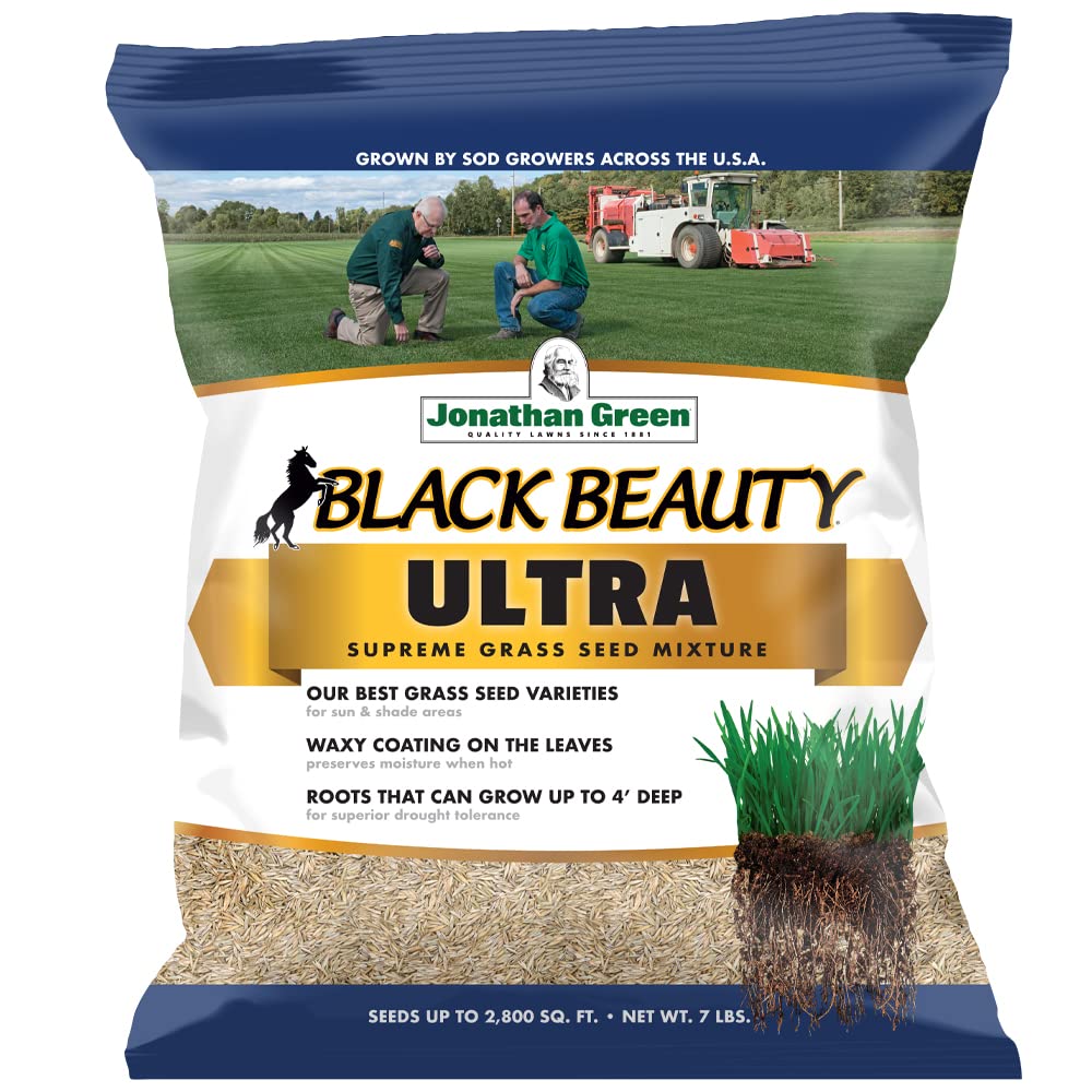 Jonathan Green Black Beauty Ultra Grass Seed for new yard establishment and rapid growth.