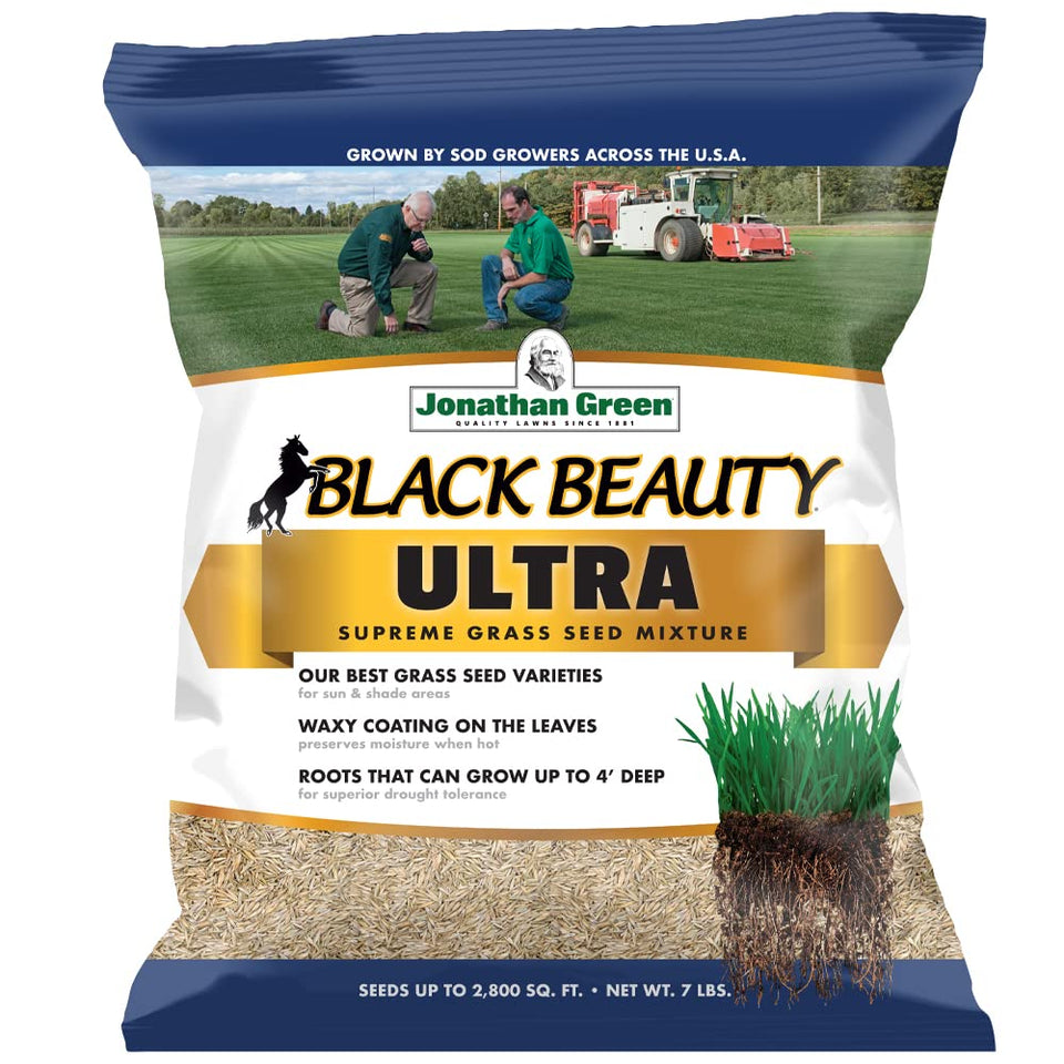 Jonathan Green Black Beauty Ultra Grass Seed for new yard establishment and rapid growth.