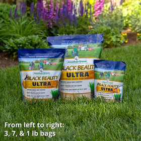 Jonathan Green Black Beauty Ultra Grass Seed suitable for overseeding larger lawns.
