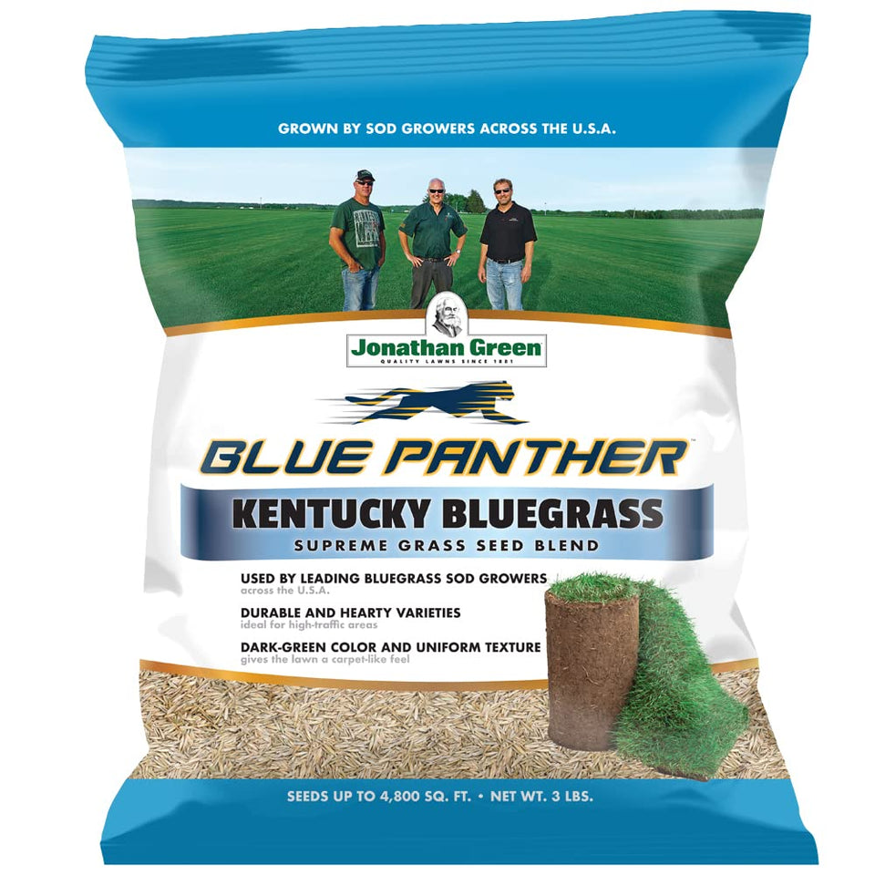 Jonathan Green Blue Panther seed bag ready for lawn establishment