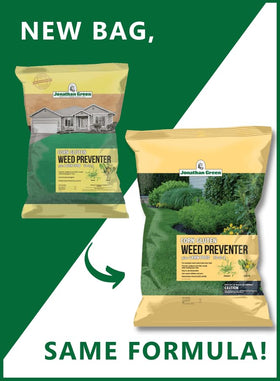 Jonathan Green corn gluten fertilizer label shows 5,000 sq ft coverage