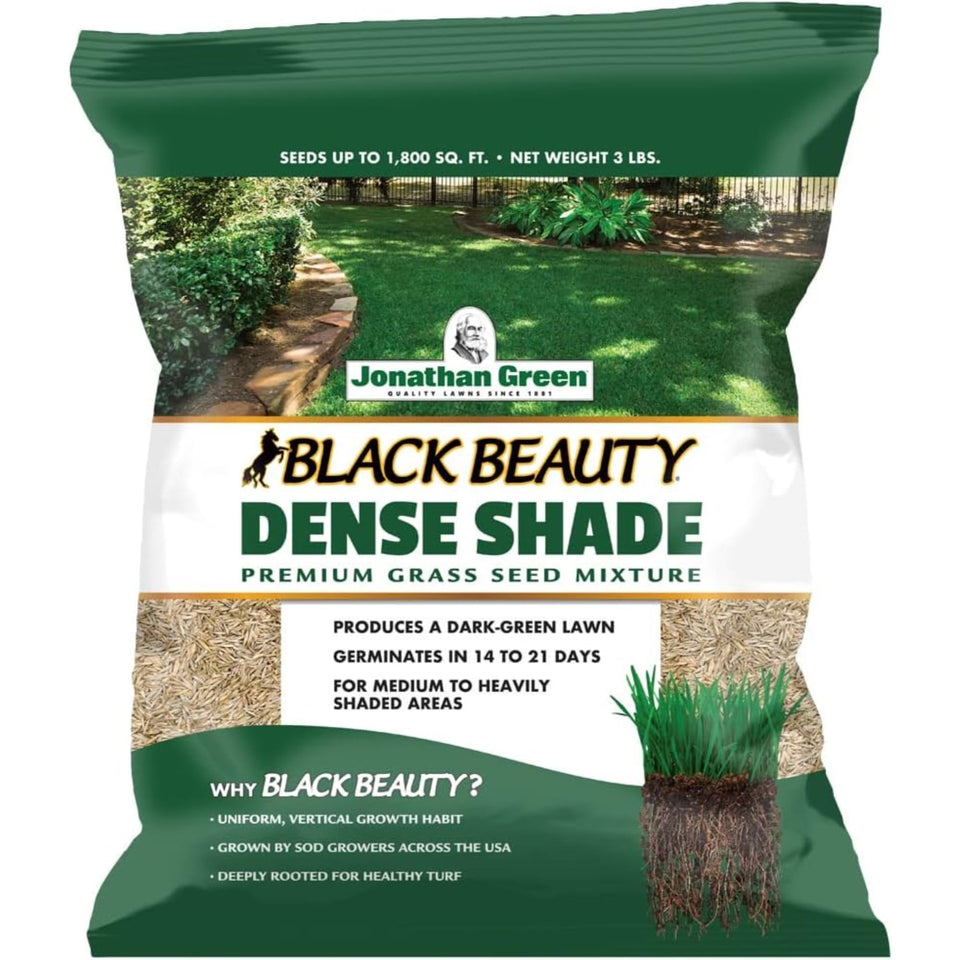 Jonathan Green dense shade grass seed for shady, dry lawns with insect resistance