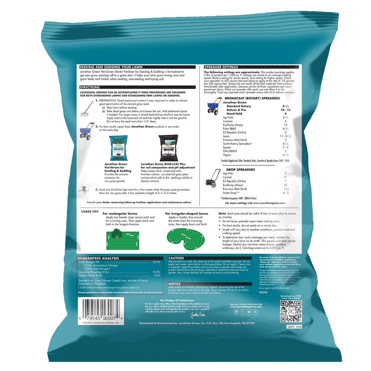 Jonathan Green Veri-Green granular pellets deliver nutrients for seed germination.