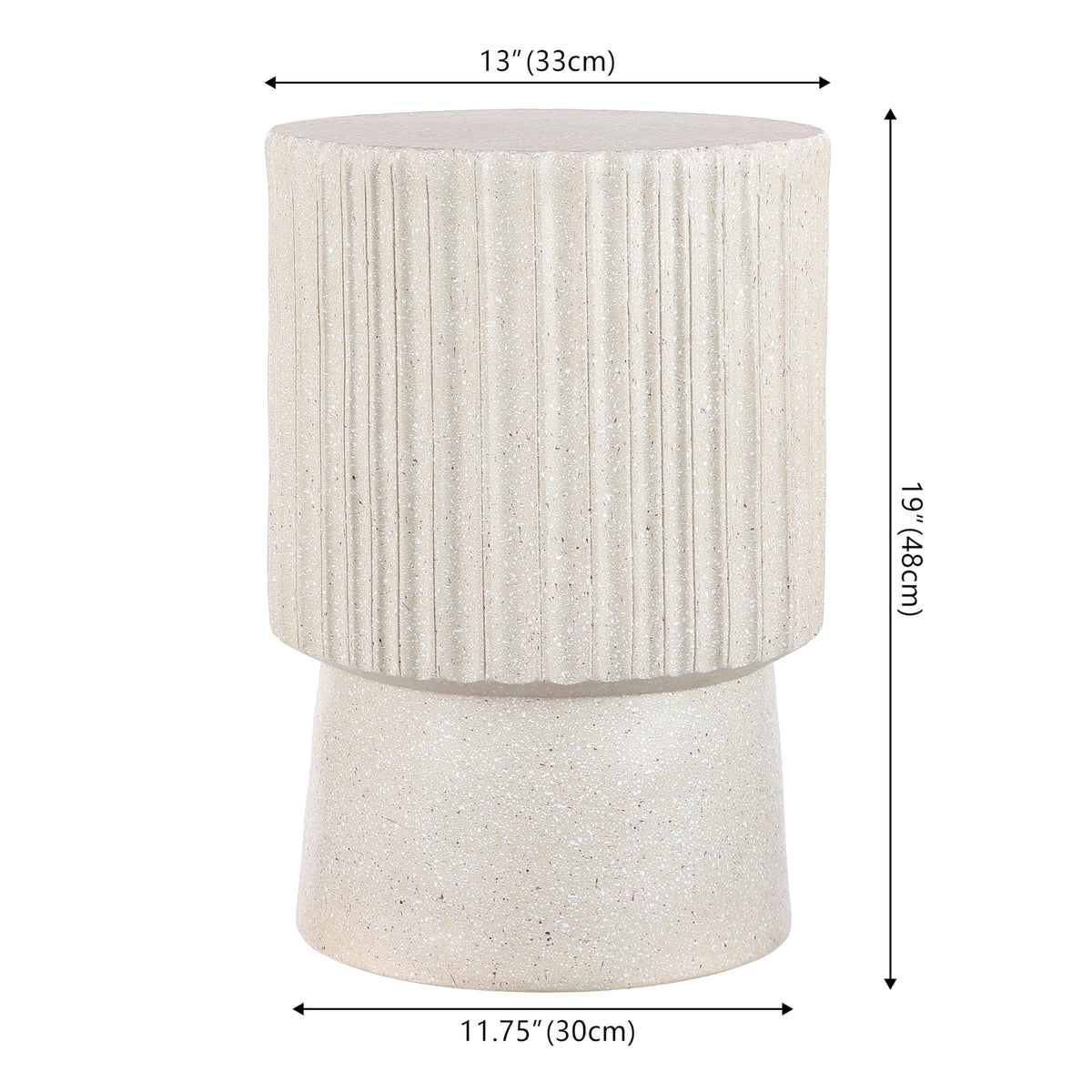 Jonathan Y Louisa tbl1102b terrazzo-cream bedroom vignette, mid-century charm