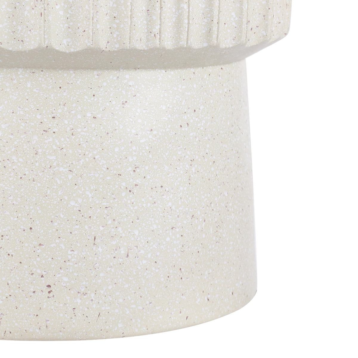 Jonathan Y Louisa tbl1102b terrazzo-cream closeup finish, tactile matte texture