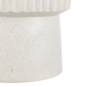 Jonathan Y Louisa tbl1102b terrazzo-cream closeup finish, tactile matte texture