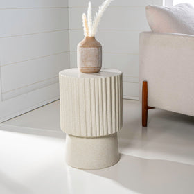 Jonathan Y Louisa tbl1102b terrazzo-cream in living room, beside sofa use