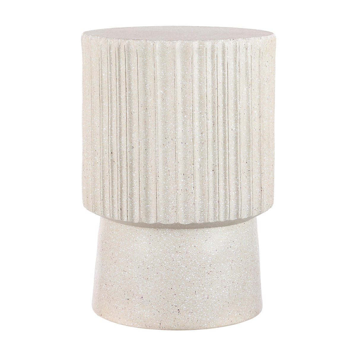 Jonathan Y Louisa tbl1102b terrazzo-cream on patio, weather-friendly finish