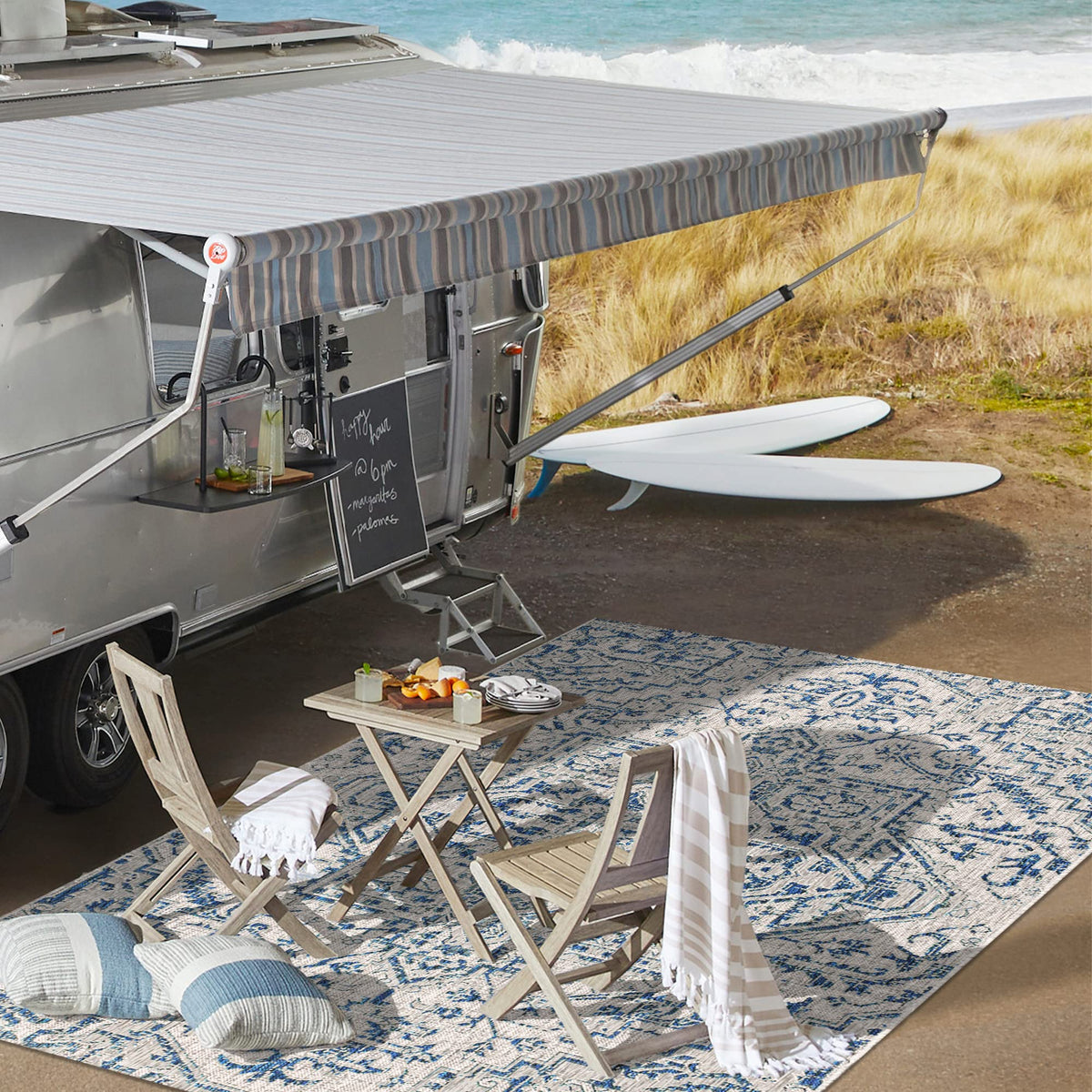 Jonathan Y pet-friendly low-pile rug resists dirt and easy cleaning.