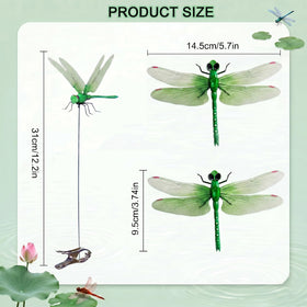 Jongdari red dragonfly hat clip adds color to pots