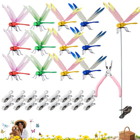 Jongdari dragonfly hat clip set displayed on a hat for outdoor decor