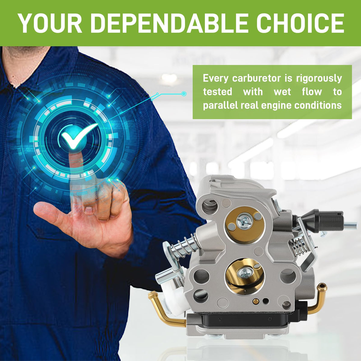 CARBBIA carburetor replacement for jonsared CS410 and CS2240 chainsaws.