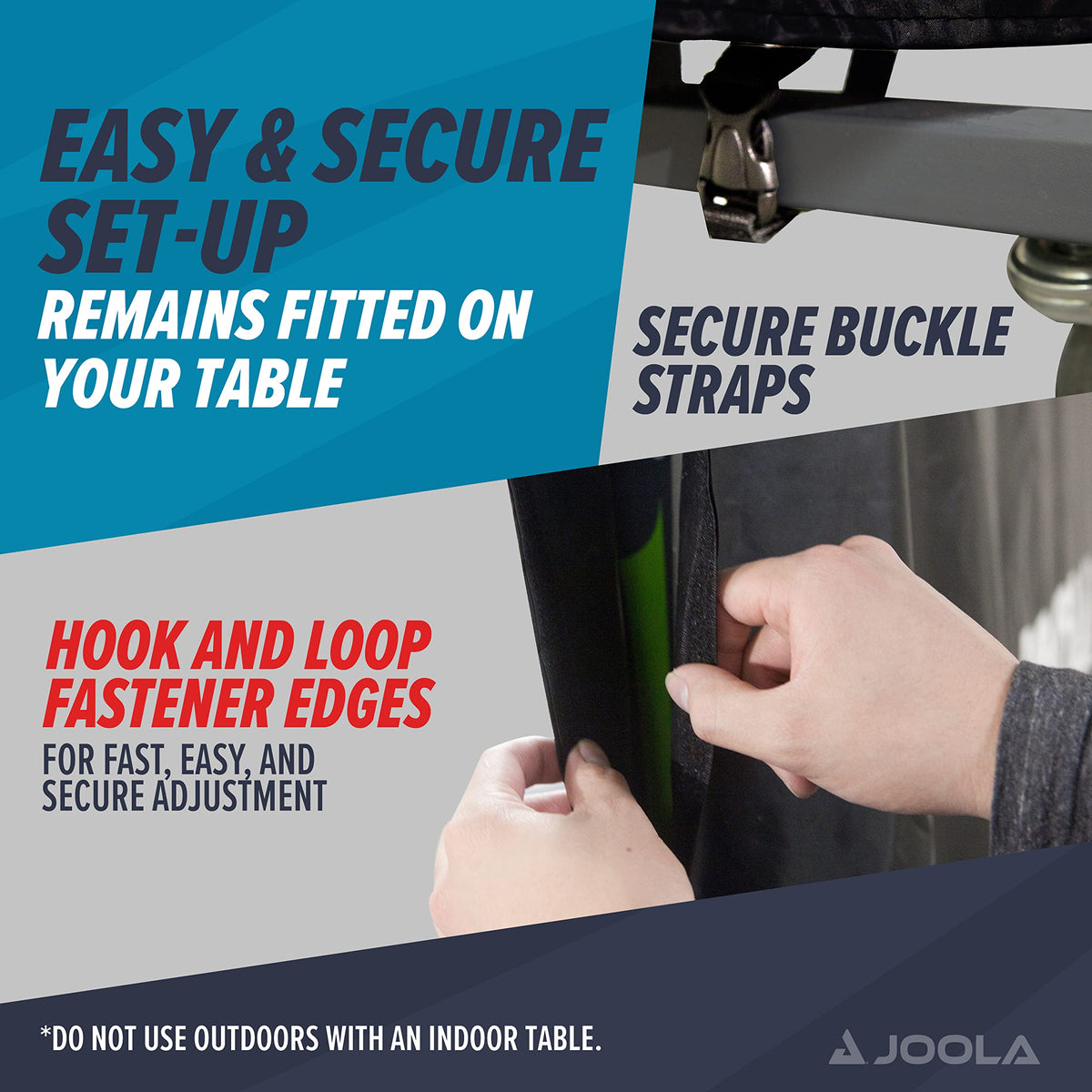 JOOLA cover storage with drawstring bag keeps it organized.